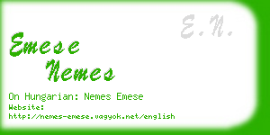 emese nemes business card